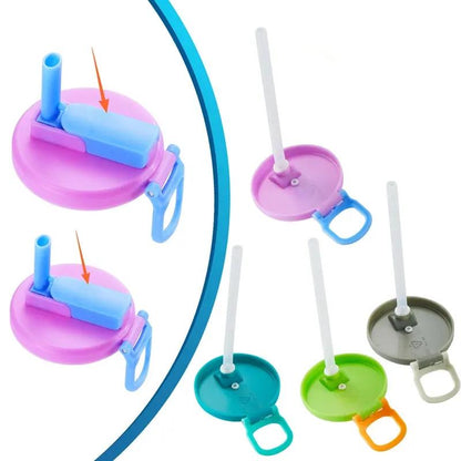 4 Counts Reusable Soda Can Lids with Silicone Straws - Beverage Covers for Seltzer & Juice, Ideal for Children's Day, Colorful Soft Drink Can Lid, Straw Spout Lid