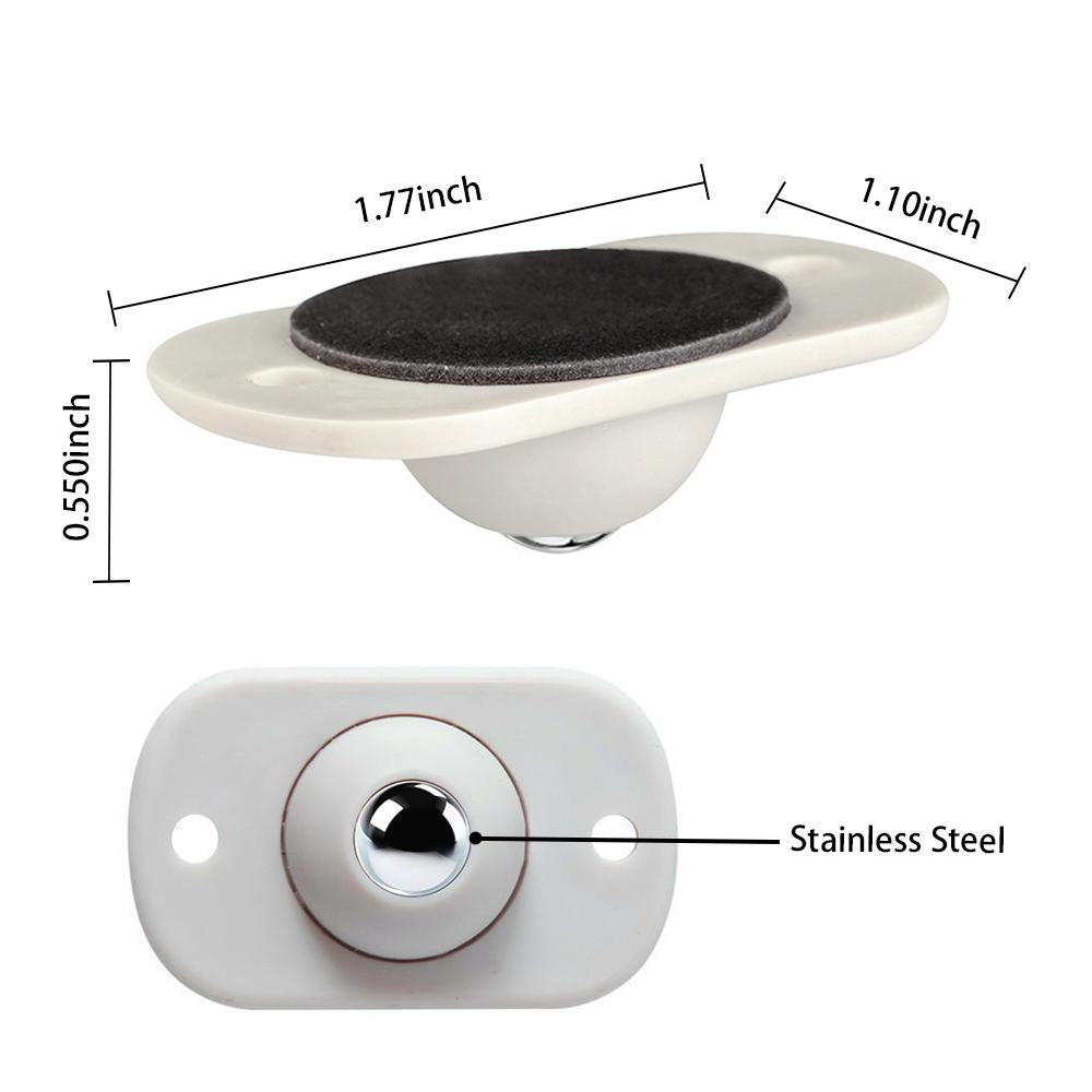 8 Counts Self Adhesive Mini Caster Wheels，360 Degree Rotation,durable,Strong Load Low Noise Self Caster Wheels