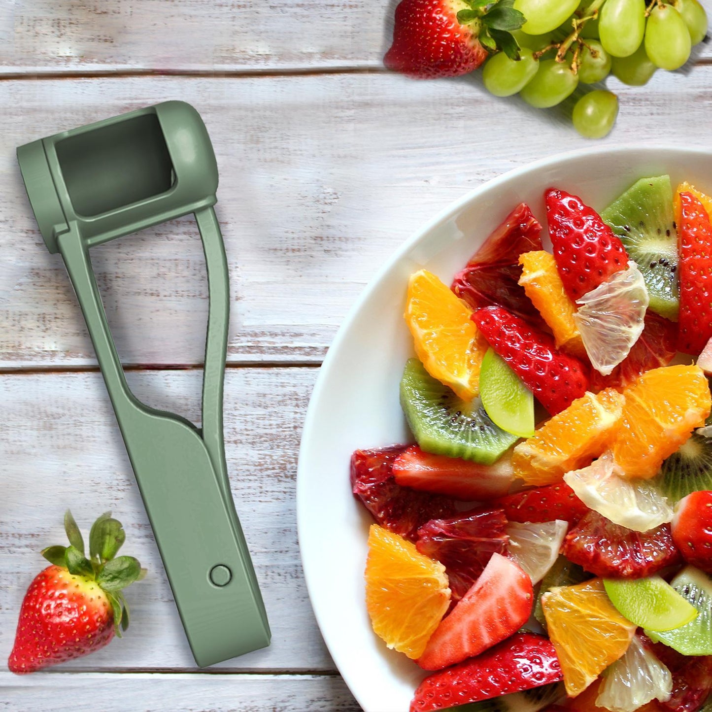 Deals for You Days LUVAN Grape Cutter for Toddlers 1-3 - Stainless Steel Baby Fruit Slicer Safe & Easy Grape, Cherry Tomato, Strawberry, Blueberry Cutter - Lightweight Kitchen Gadget for Fruit Salad & Cake Decor