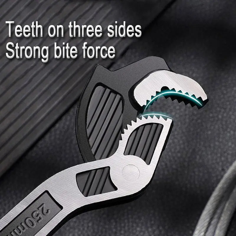 Multifunctional Self-locking Wrench, 6, 8, 10, 12 Inch Multi-model Pipe Flexible Wrench, Quick-Opening for Water Heating Pipes, Pipe Wrench Set