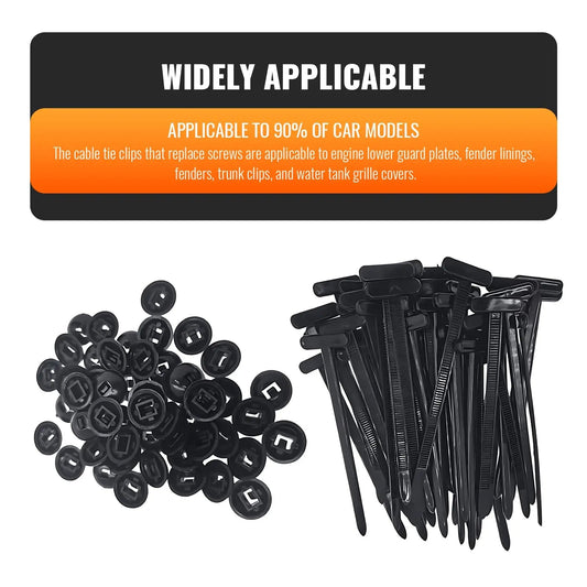 Nylon Cable Tie Buckle Kit PA66 Windproof Tensile Strength: 50kg &Anti-Corrosion for Car/Home/industrial Cable Management-40°C-130°C Extreme Proof, Lifetime Supply Pack (100pcs)TTV FathersDayGift daily repair Universal bundle