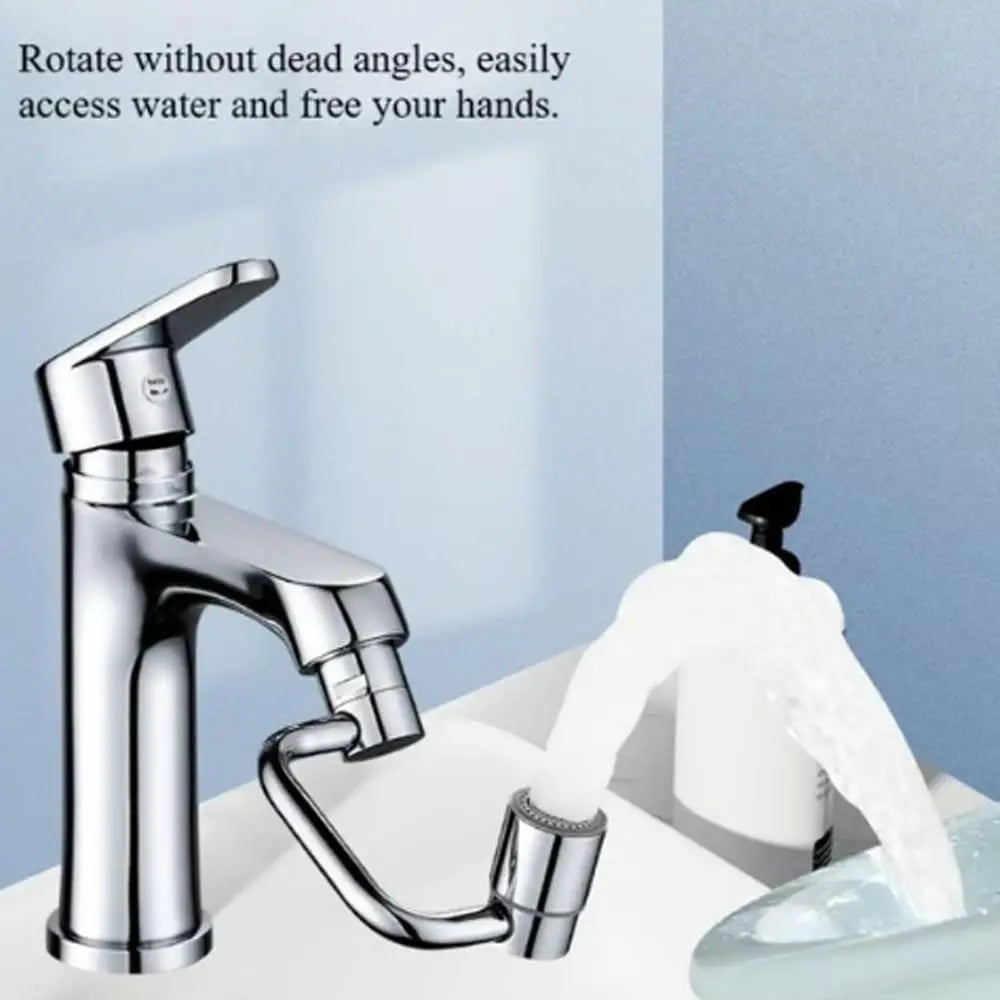 Rotatable Faucet Aerator Extension - for Effortless, All-Angle Control, Rotating Swivel Faucet Aerator Extender, Kitchen Bathroom Sink Faucets Sprayer Attachment with 2 Mode Splash(1PC)