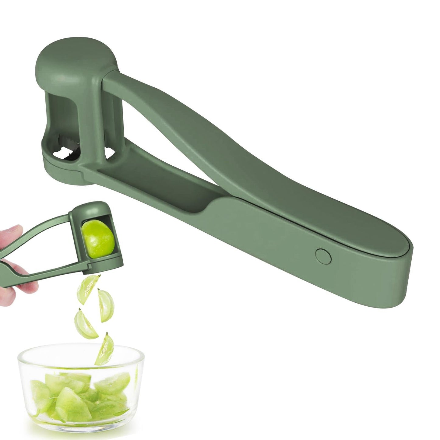 Deals for You Days LUVAN Grape Cutter for Toddlers 1-3 - Stainless Steel Baby Fruit Slicer Safe & Easy Grape, Cherry Tomato, Strawberry, Blueberry Cutter - Lightweight Kitchen Gadget for Fruit Salad & Cake Decor
