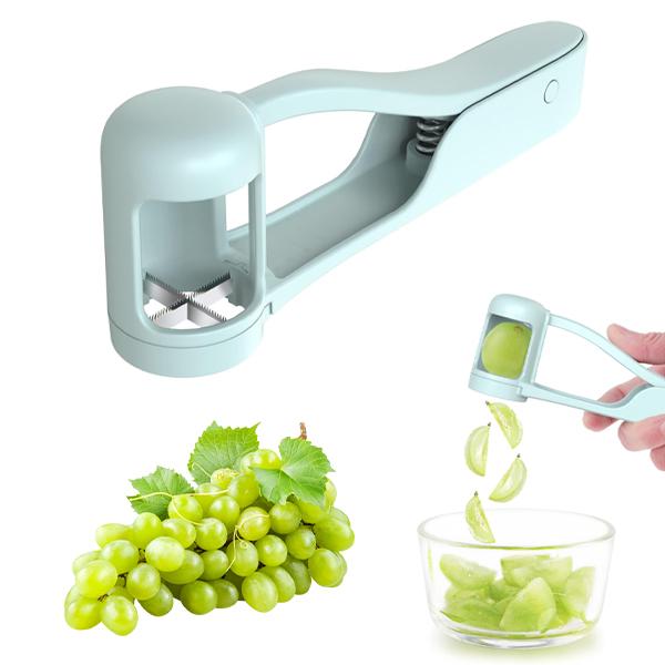 Deals for You Days LUVAN Grape Cutter for Toddlers 1-3 - Stainless Steel Baby Fruit Slicer Safe & Easy Grape, Cherry Tomato, Strawberry, Blueberry Cutter - Lightweight Kitchen Gadget for Fruit Salad & Cake Decor