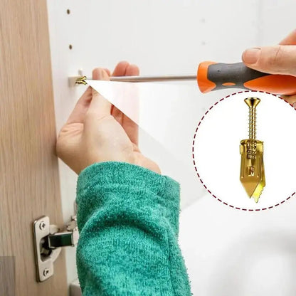 Self-Drilling Drywall Expansion Plug Anchors Kit (40PCS, 100PCS, 200PCS Options) – No Drill Needed, Strong Load-Bearing, Corrosion-Resistant, Easy to Hang for Home & Office, Includes Anchors, Screws, Adjustable Hooks & Bracket for Quick Install