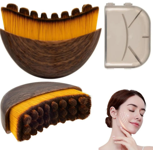Summervibes Face Lymphatic Contour Brush for Jawline & Chin Sculpting Dry Brushing Massager for Lymphatic Drainage & Facial Fatigue Relief Ergonomically Designed to Fit The Skin Precisely 1PCS Beauty Roller Daily