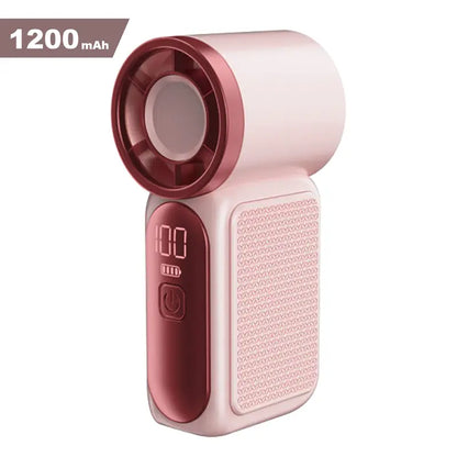 Mini Handheld Fan with LED Display – 6-Speed Turbo Pocket size Fan for Women. USB Rechargeable, High-Speed Cooling for Travel & Makeup. Perfect Gift. Portable Refrigeration