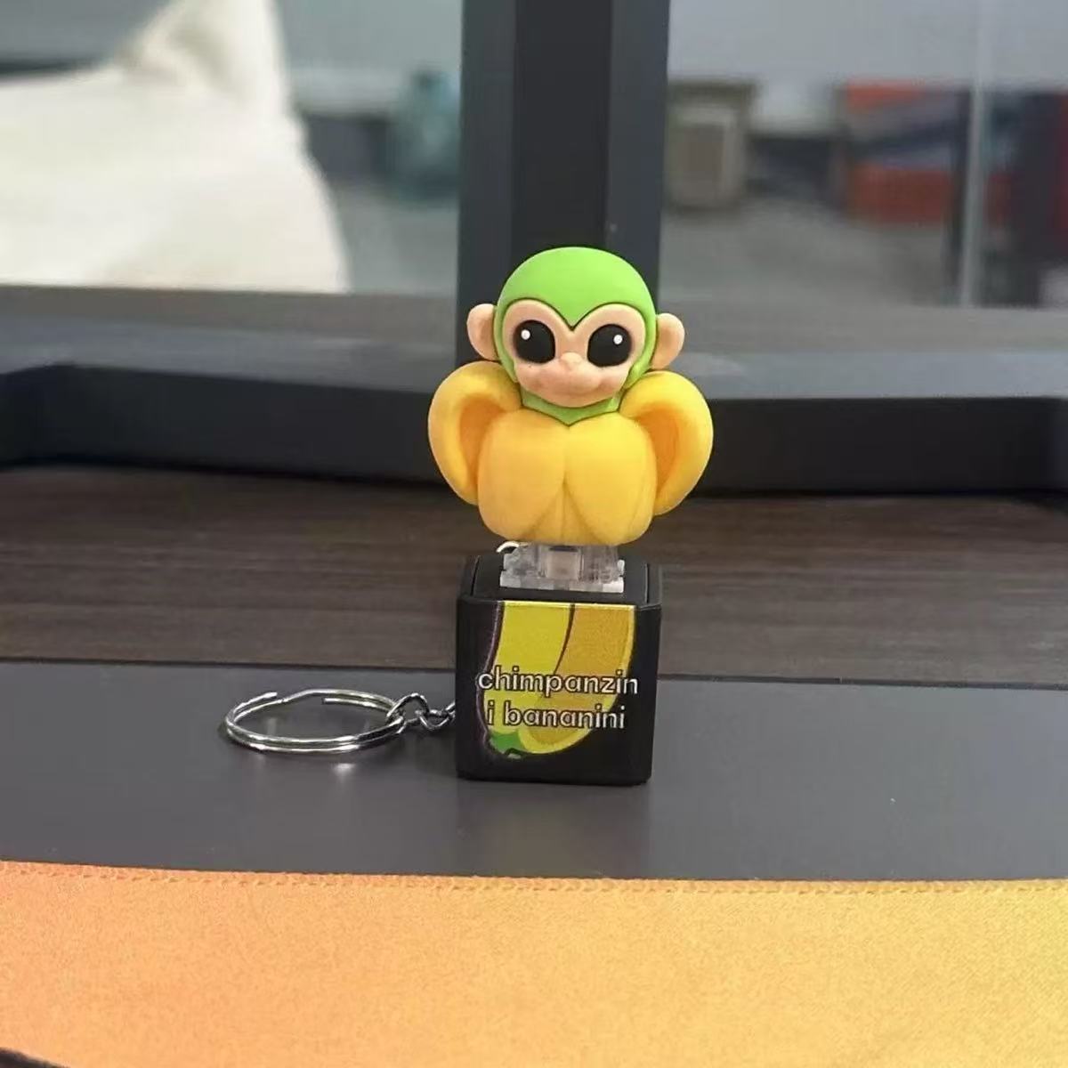 Tung Tung Tung Sahur 10 Realistic Sound Replaceable Battery Keychain Toy - Tralalero Tralala Viral Voice Toy, Meme Press Button Keyboard Fidget Toy Gift for Kids Adults