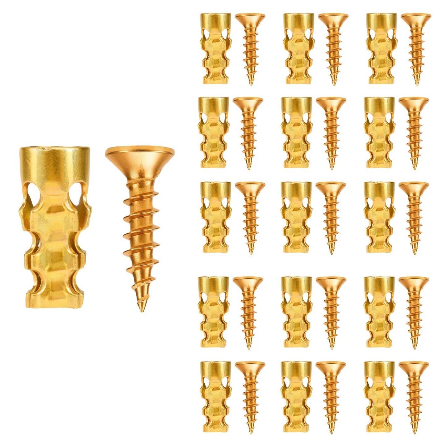 6*14mm Door Hinge Thread Repair Screws, 30Pack/60Pack Short Expansion Wall Anchors, Stripped Thread Repair Fixer for Cabinet, Tile, Stone and Partition Hinge Mounting fathersdaygift